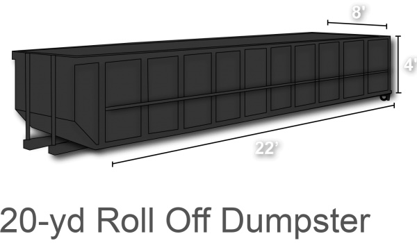 20 YD Rolloff Dumpster